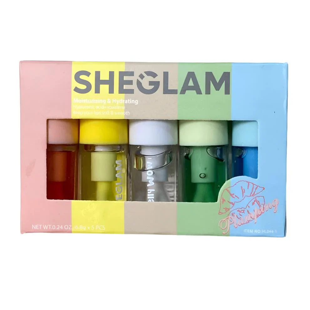 Sheglam Jelly Wow Hydrating Lip Oil Transparent Glossy Pack of 5